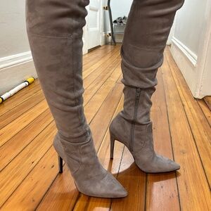 Guess suede stiletto knee high boots